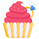 ring cupcake, muffin, cupcake, dessert, sweet