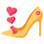 ladies shoe, heel shoe, sandal, valentine shoe, footwear 