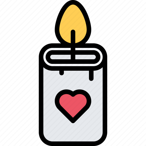 Candle, fire, light, hot, love, valentines, holiday icon - Download on Iconfinder