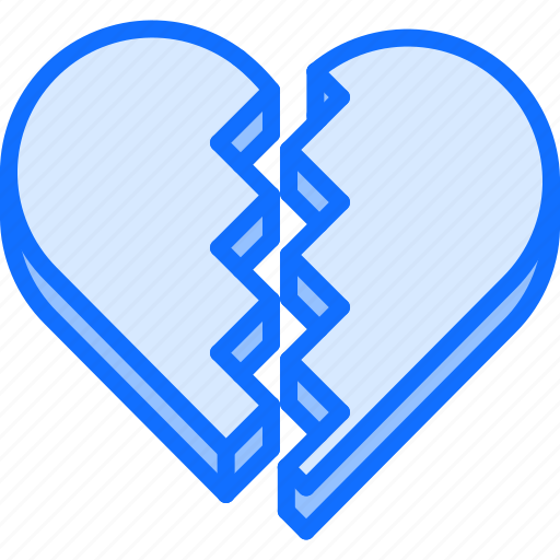 Broken, heart, love, valentines, holiday, valentine icon - Download on Iconfinder