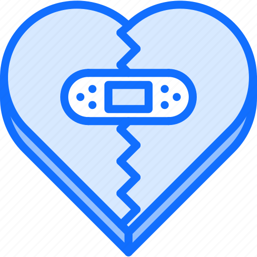 Broken, heart, patch, love, valentines, holiday, valentine icon - Download on Iconfinder
