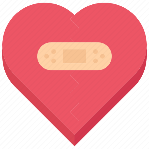 Broken, heart, patch, love, valentines, holiday, valentine icon - Download on Iconfinder