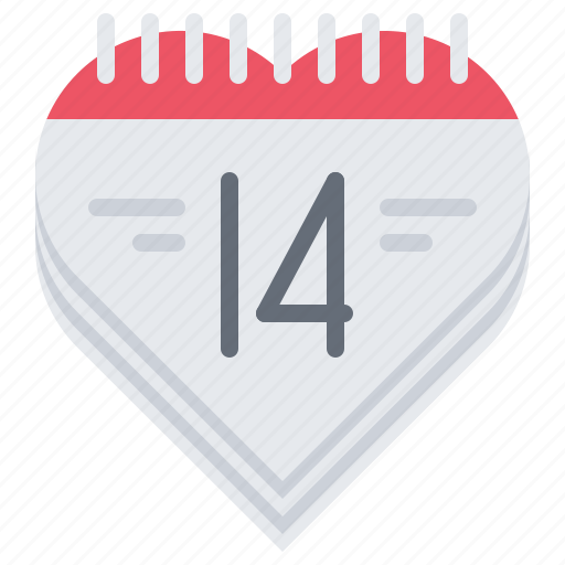 Calendar, date, holiday, february, love, valentines, heart icon - Download on Iconfinder
