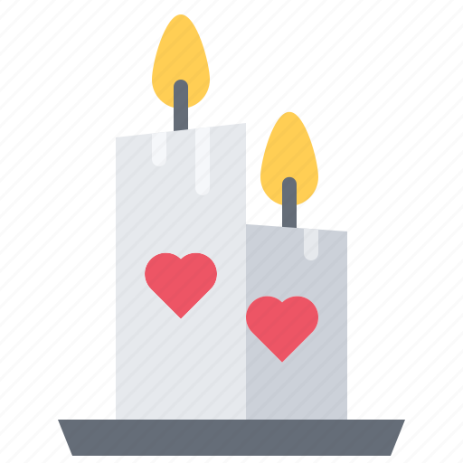 Candle, candles, fire, light, hot, love, valentines icon - Download on Iconfinder