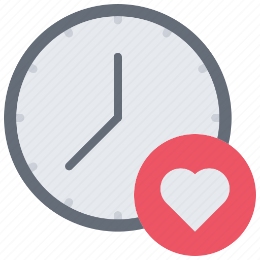 Time, clock, date, love, valentines, holiday, heart icon - Download on Iconfinder