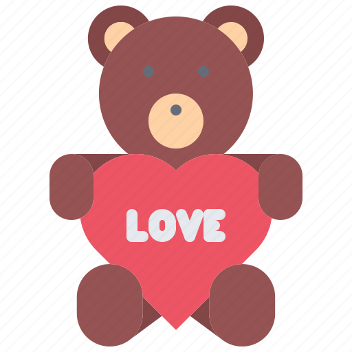 Bear, toy, teddy, gift, love, valentines, holiday icon - Download on Iconfinder