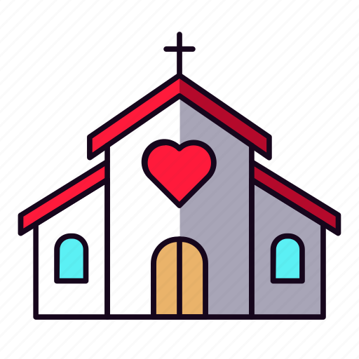 Church, chapel, heart, love icon - Download on Iconfinder