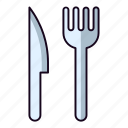 cutlery, fork, knife, restaurant