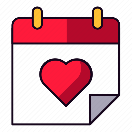 Date, calendar, heart, love icon - Download on Iconfinder