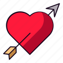 heart, arrow, valentines day, love