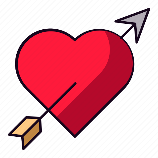 Heart, arrow, valentines day, love icon - Download on Iconfinder