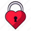 lock, heart, love 
