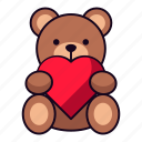 love, bear, teddy, heart