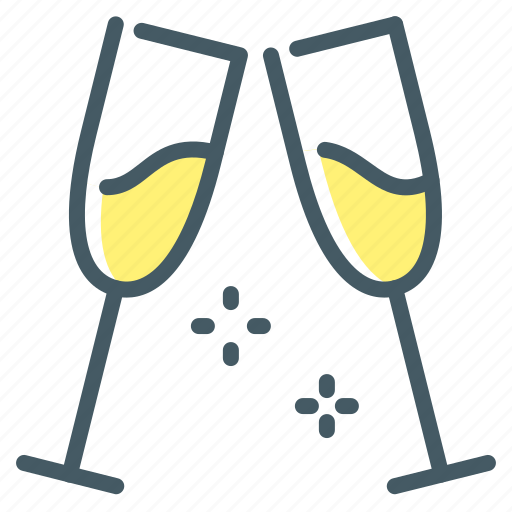 Glasses, toast, celebration, champagne icon - Download on Iconfinder