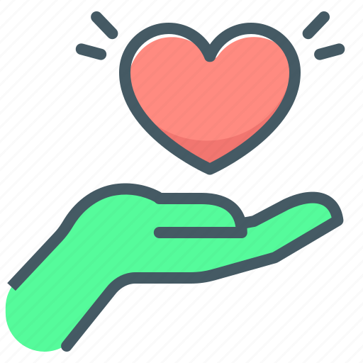 Hand, heart, care, love icon - Download on Iconfinder