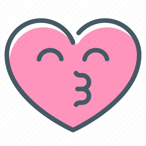 Heart, love, emoji, kiss, smiley icon - Download on Iconfinder