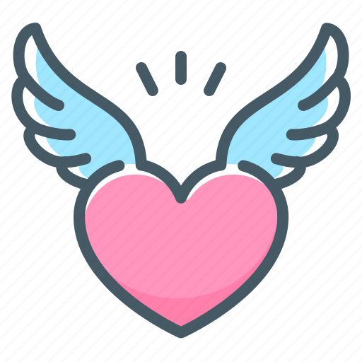 Heart, wings, love, romance icon - Download on Iconfinder