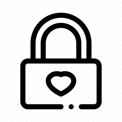 Padlock, secure, locked, heart, shaped icon - Download on Iconfinder