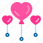 balloons, decoration, heart, love, wedding 