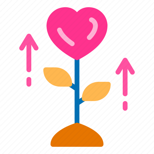 Growth, heart, love, plant, wedding icon - Download on Iconfinder