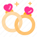diamond, heart, love, rings, wedding