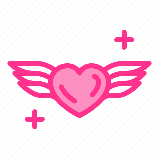 Flying, heart, love, wedding, wings icon - Download on Iconfinder