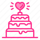 cake, heart, love, party, wedding
