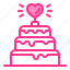cake, heart, love, party, wedding 