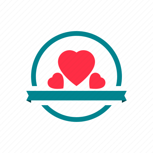 Badge, hearts, love, romantic icon - Download on Iconfinder