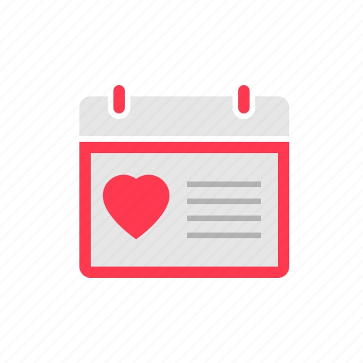 Calendar, date, dating, day, love, romantic, valentines icon - Download on Iconfinder