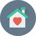 happy family, happy home, heart sign, house, love home