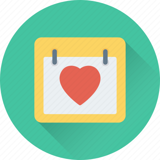 Heart calendar, love day, love inspiration, valentine day, wall calendar icon - Download on Iconfinder