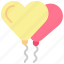 balloon, love, romantic, heart, valentine, party 