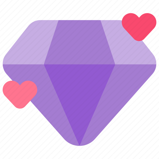 Diamond, value, luxury, heart, love, jewel, fashion icon - Download on Iconfinder