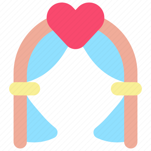 Arch, ceremony, wedding, decoration, heart, party icon - Download on Iconfinder