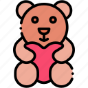 teddy, bear, love, heart, stuffed, animal, toy, valentines
