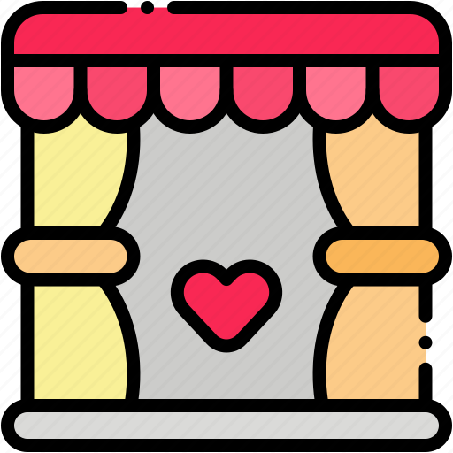 Curtains, fabric, decoration, love, furniture, and, household icon - Download on Iconfinder
