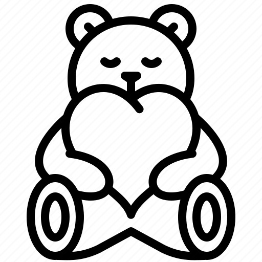 Valentines day, heart, teddy bear, childhood icon - Download on Iconfinder