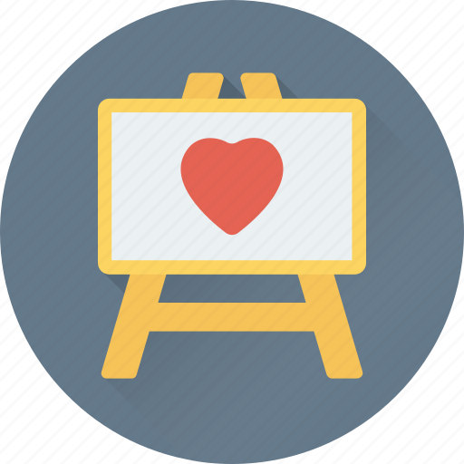 Easel, love, love signboard, signage, valentine day icon - Download on Iconfinder