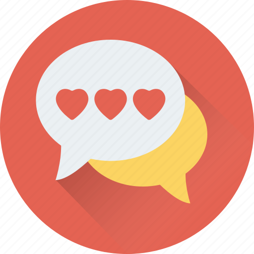 Chat bubble, conversation, love chat, message, romantic chat icon - Download on Iconfinder