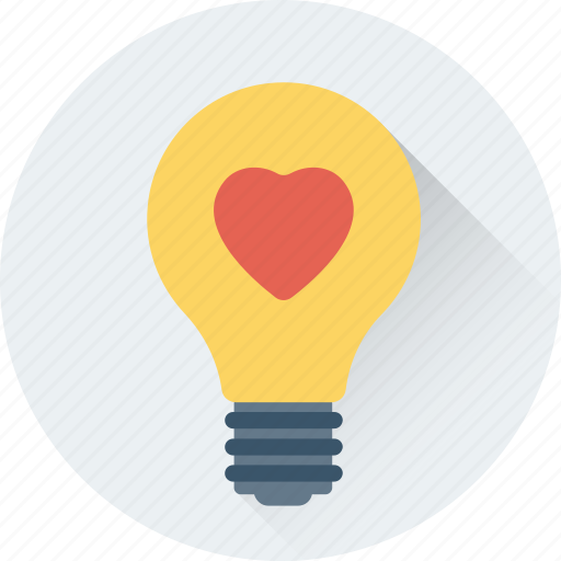 Fall in love, heart, heart bulb, lightbulb, romantic lights icon - Download on Iconfinder