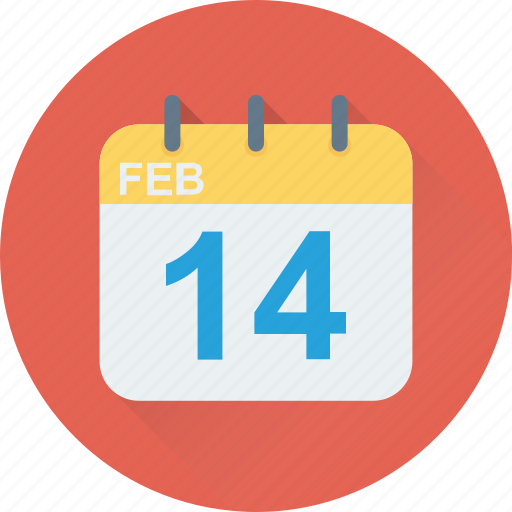 14 february, calendar, date, february, valentine day icon - Download on Iconfinder