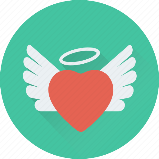 Feather, heart, heart angel, love in air, romance icon - Download on Iconfinder