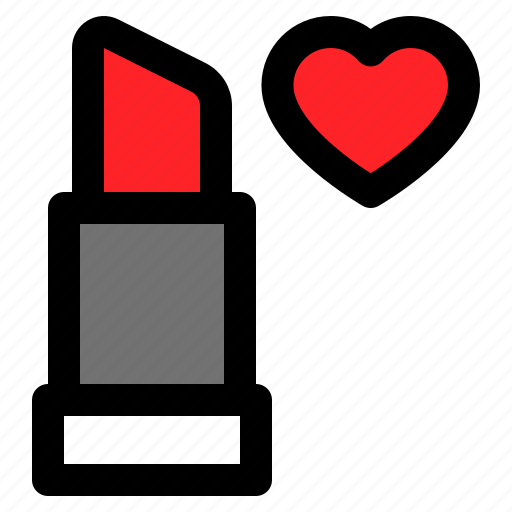 Cosmetic, heart, lipstick, love, romance, romantic icon - Download on Iconfinder
