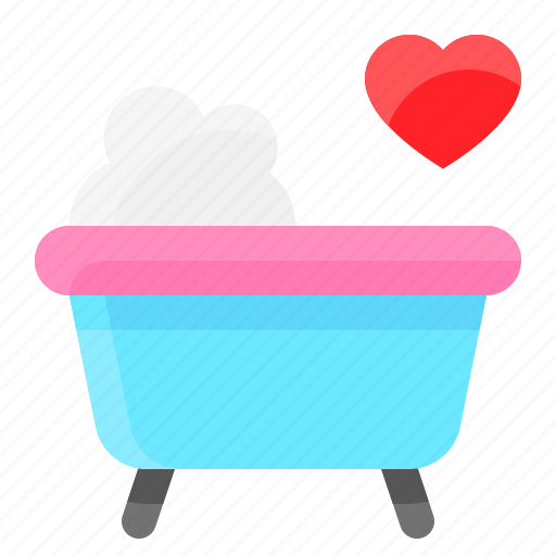 Bath, household, love, romance, romantic icon - Download on Iconfinder