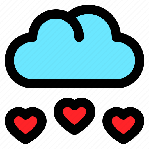 Cloud, heart, love, rain, romance, romantic icon - Download on Iconfinder