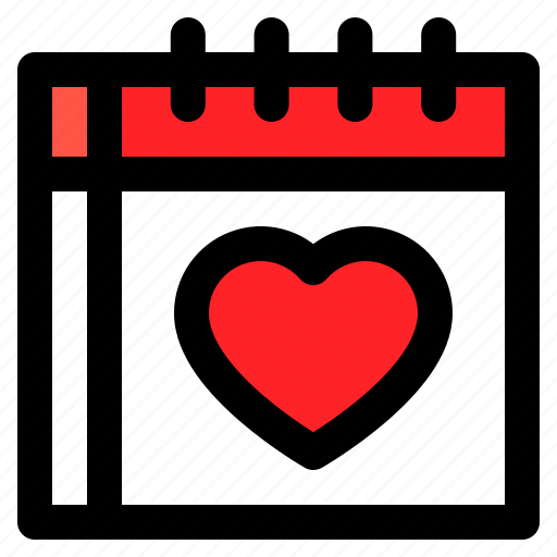 Calendar, date, love, romance, romantic icon - Download on Iconfinder