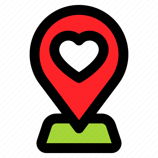 Location, love, pin, romance, romantic icon - Download on Iconfinder
