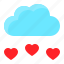 cloud, heart, love, rain, romance, romantic 