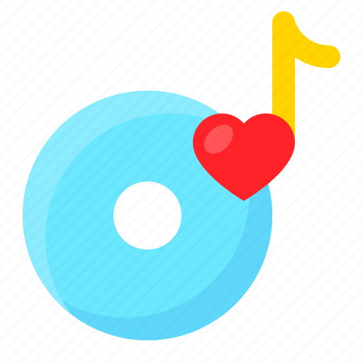 Cd, disc, love, music, romance, romantic, song icon - Download on Iconfinder